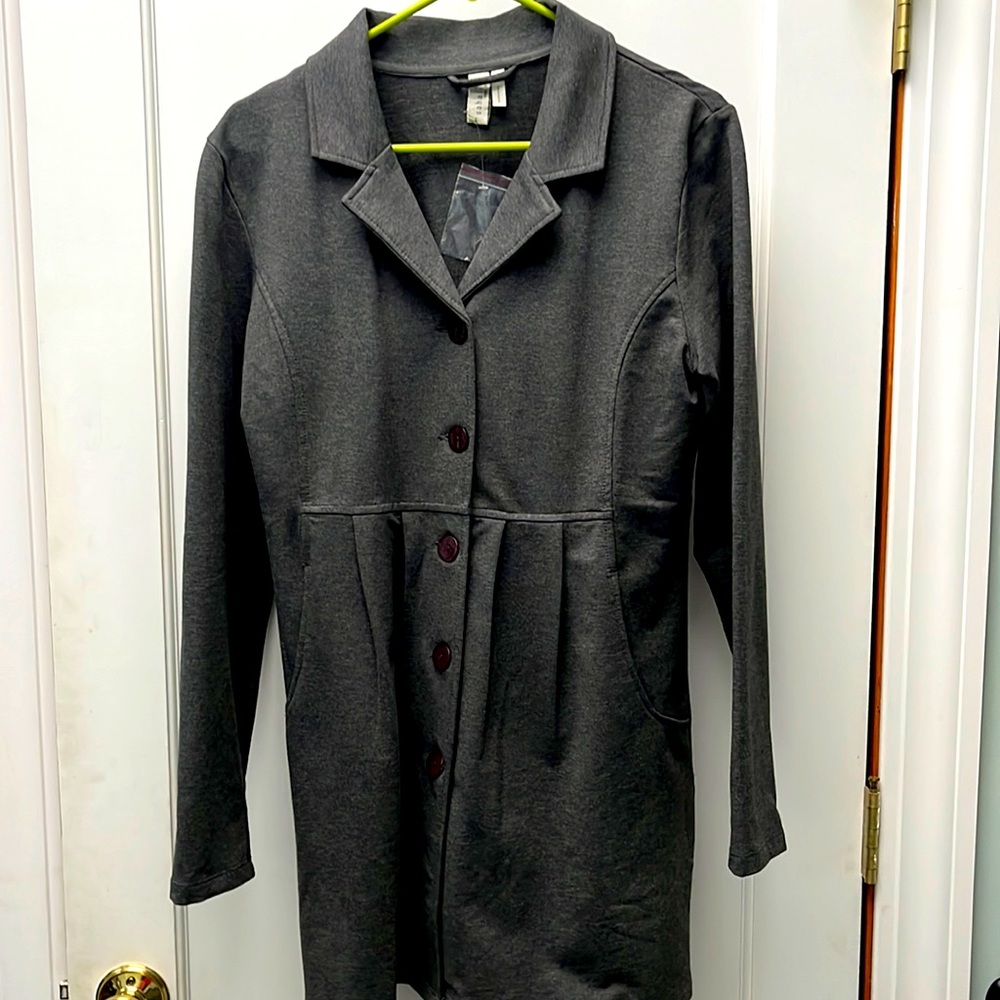 Sahalie long sweatshirt fleece blazer jacket